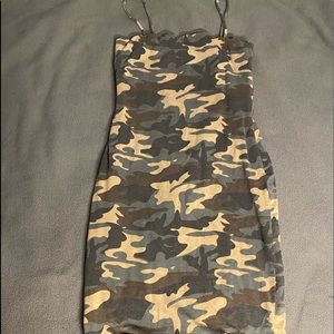 Fashion Nova Army Print Mini Dress Worn Once